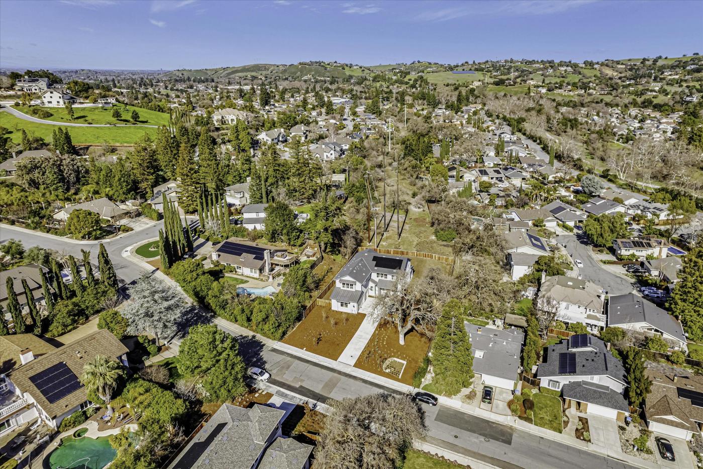 Almaden Heights drone shot new homes